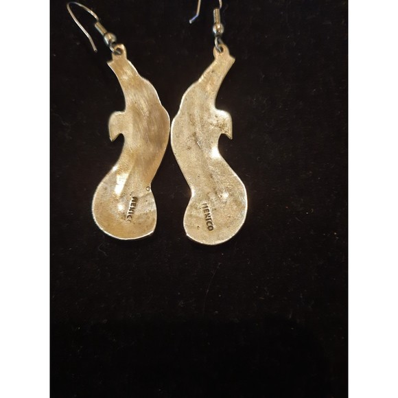 Soaring Birds ALIA Stone Inlay Earrings Mexico - Picture 3 of 6